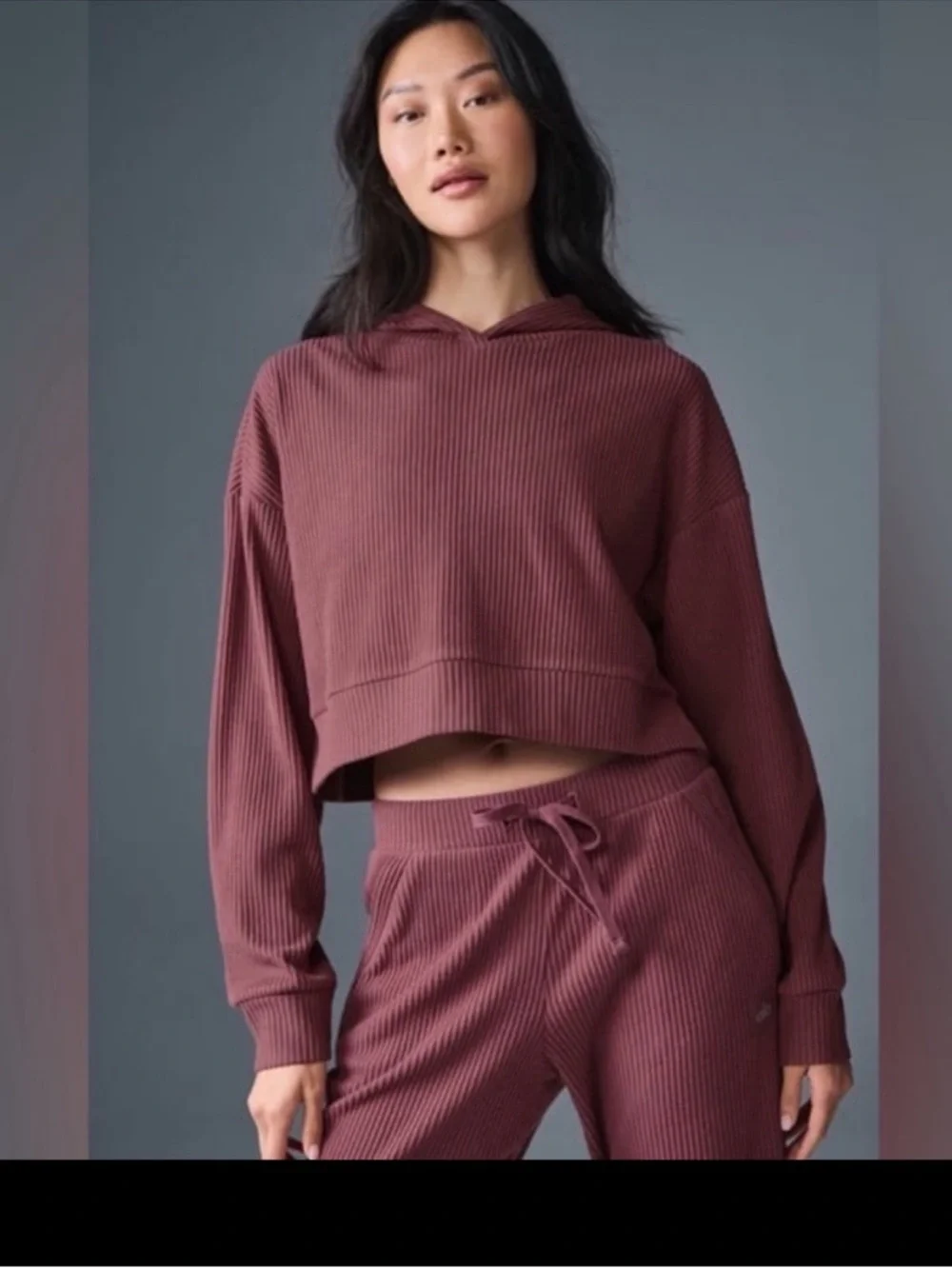 Alo Yoga Muse Hoodie Burgundy Truffle Medium